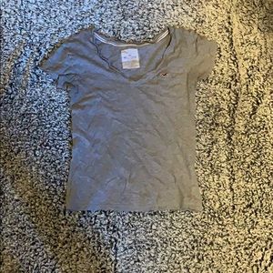 Grey v neck tee